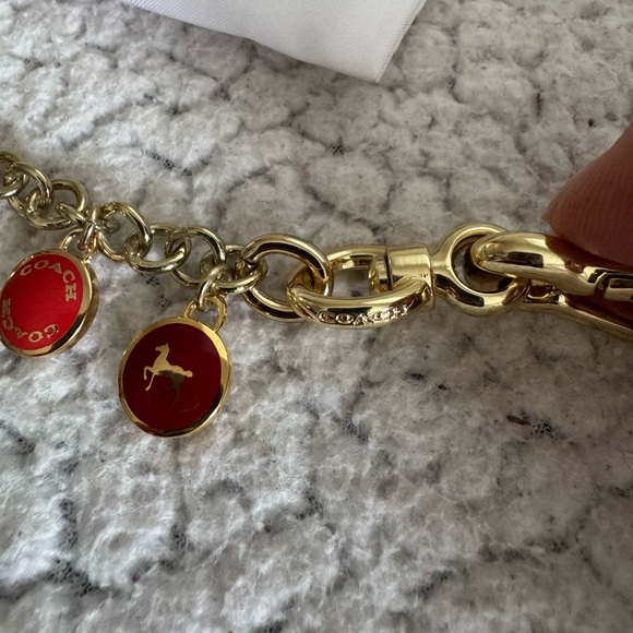 Coach Gold-tone Motif Chain Bag Charm - Picture 5 of 8